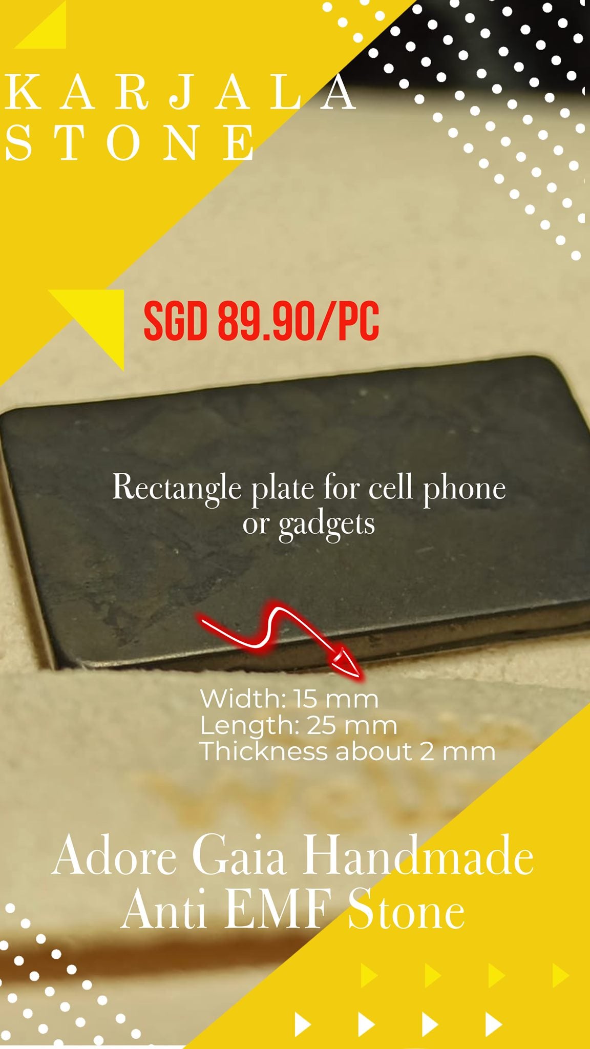 Anti-EMF Karjala Stone (Radiation Protection from Electronic gadgets using Nature's Tech)